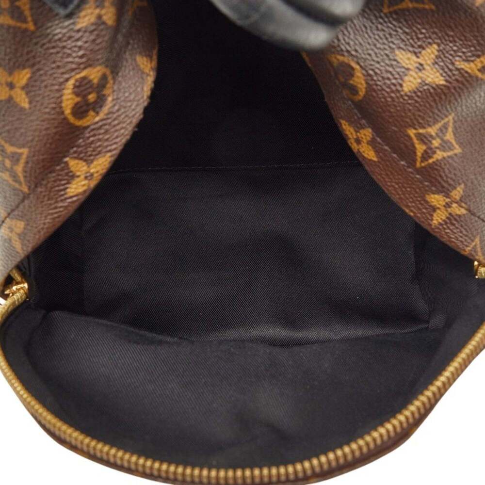 LOUIS VUITTON Black Monogram Leather Backpack - Picture 10 of 12